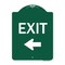 Signmission Parking Lot Sign Exit Sign Left Arrow, Green & White Aluminum Sign, 24" L, 18" H, GW-1824-23422 A-DES-GW-1824-23422 - alternate 1